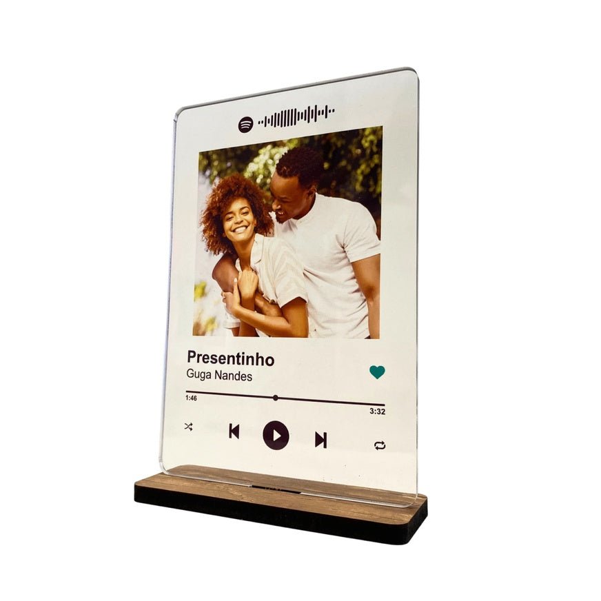 Placa Spotify Interativa - Personalize a sua - ÚLTIMAS UNIDADES - Tudo Tem