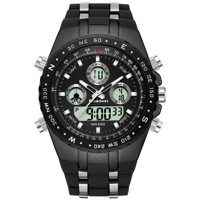 Relógios masculinos esportivos militares Protark Black