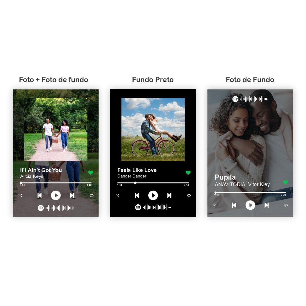 Quadro Placa Spotify Interativa - Personalizada - Com Suporte - Tudo Tem