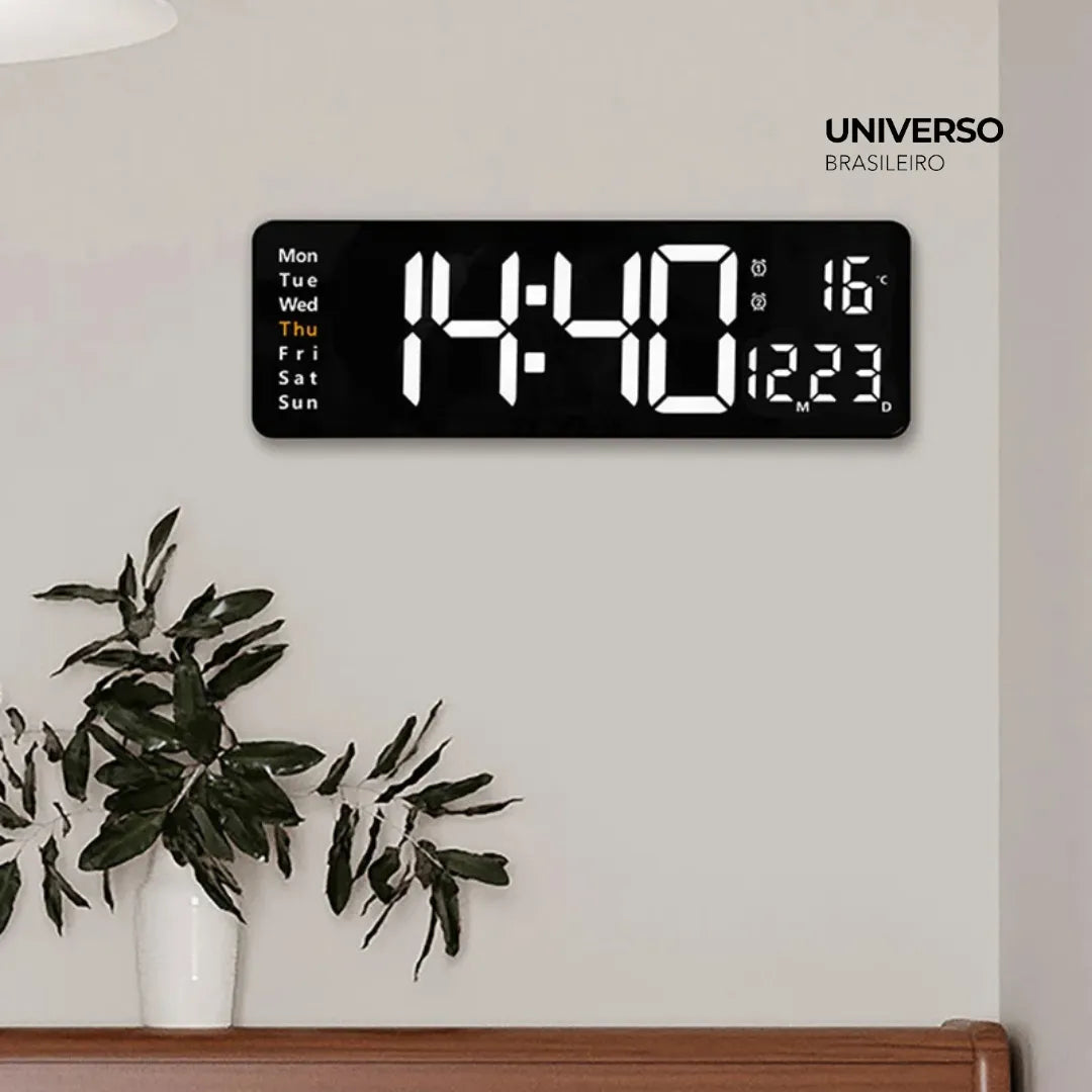 Relógio de Parede Digital LED - Minz