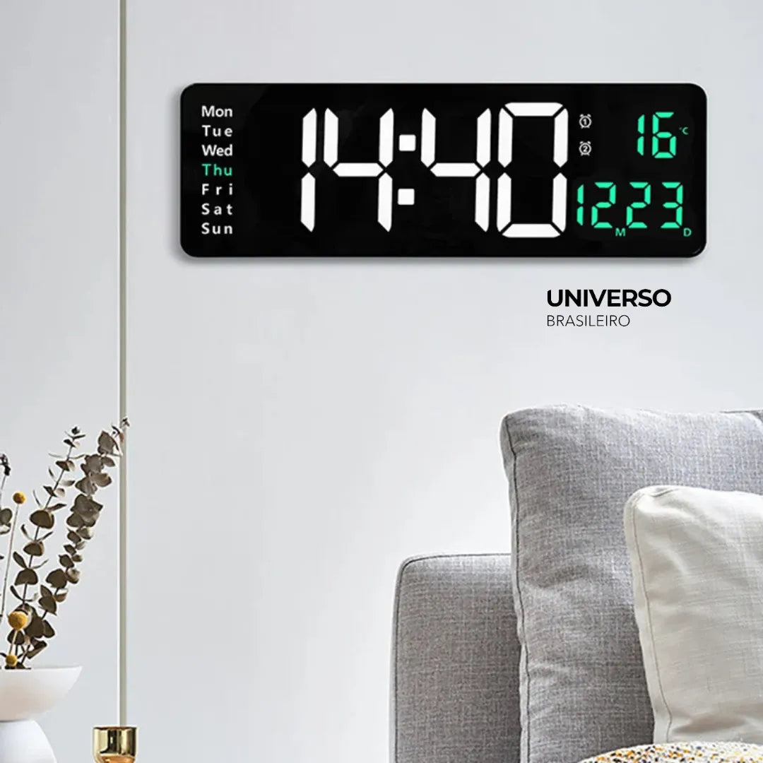Relógio de Parede Digital LED - Minz