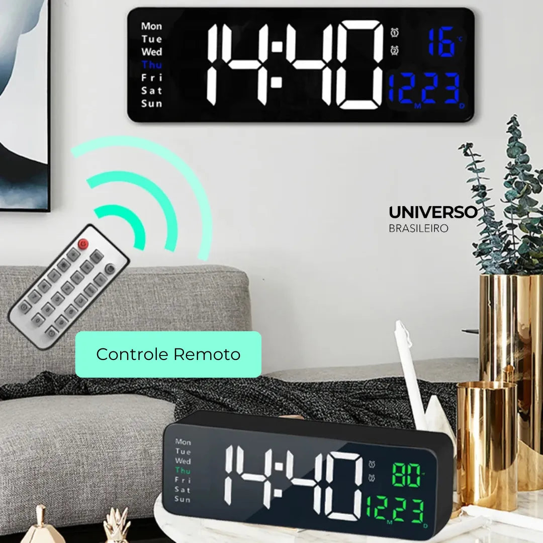 Relógio de Parede Digital LED - Minz