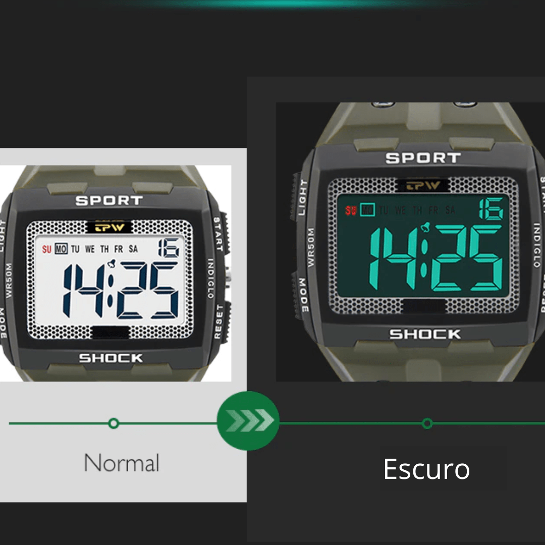 Relógio Militar Masculino Raptor Sport Shock - Tudo Tem