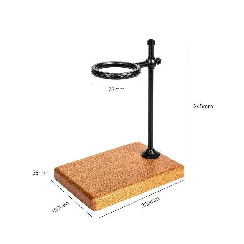 Suporte Porta Filtro de Café Americano Com Base de Madeira Maciça