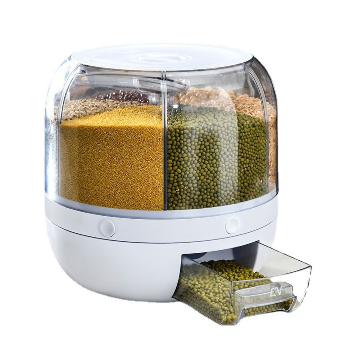 Dispenser de Grãos e Cereais Giratório 6 em 1 com 15%PrimeiraCompra+Frete Grátis