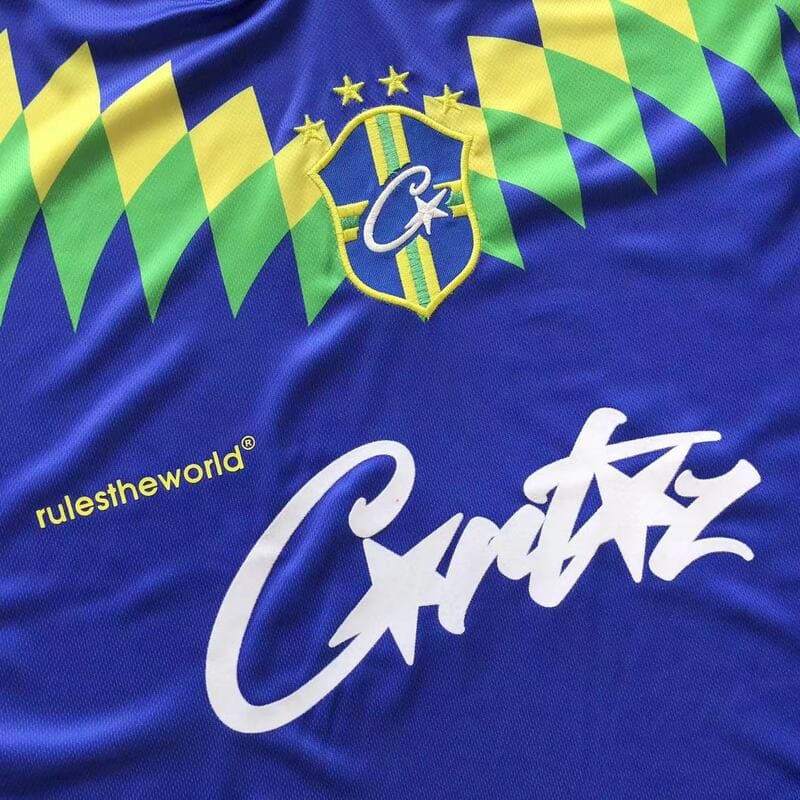 Camiseta Corteiz Futebol Brasil Azul