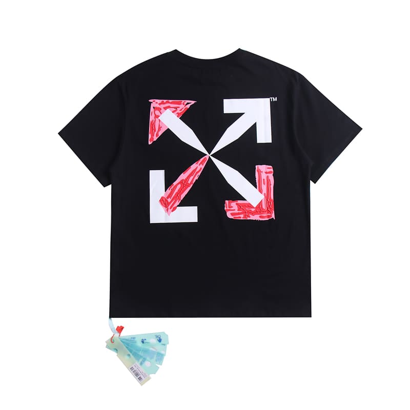 Camiseta Off-White Black Pink Spray