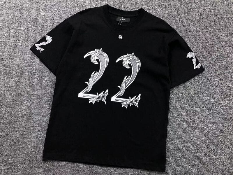 Camiseta Amiri 22 Logo-Print White Black