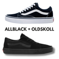 Kit Tênis VANS Skate Old Skool Black White e Allblack - Unissex - Sola Reta - Confortável