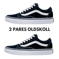 Kit Tênis VANS Skate Old Skool Black White e Allblack - Unissex - Sola Reta - Confortável