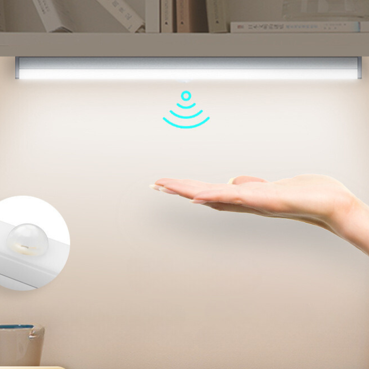 Luminária Led com Sensor de Presença Recarregável com 15%PrimeiraCompra+Frete Grátis