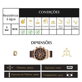 Relógio Masculino Curren - Couro