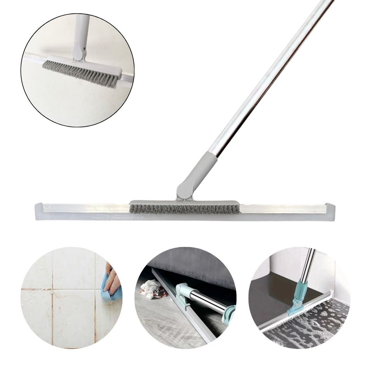 Rodo de Silicone 2 em 1 com Vassoura com 15%PrimeiraCompra+Frete Grátis