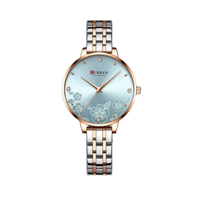 Relógio Feminino de Aço Fê Floral - Curren