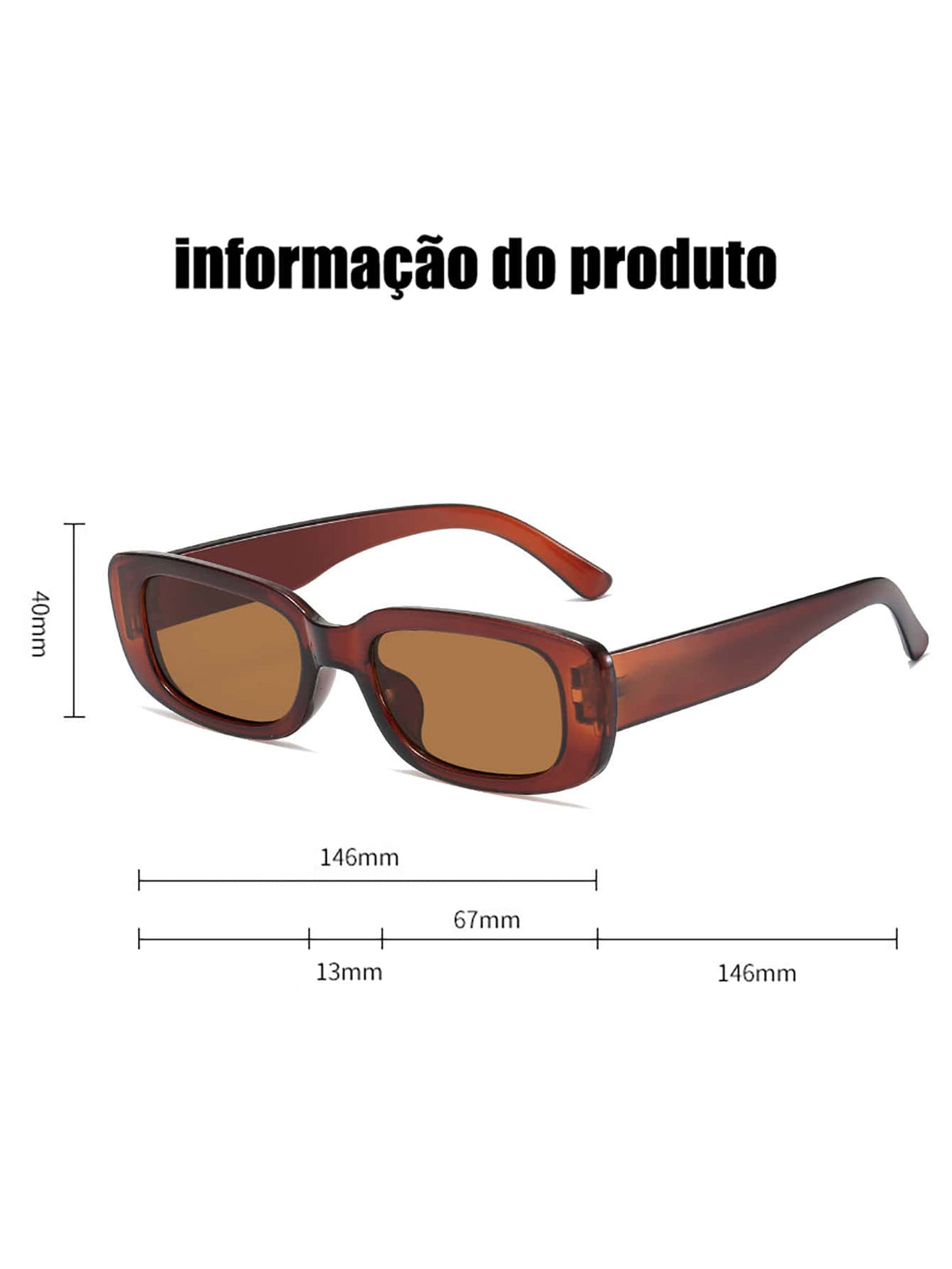 Óculos Feminino Color Glam com Lentes Vibrantes e Armação Acrílica