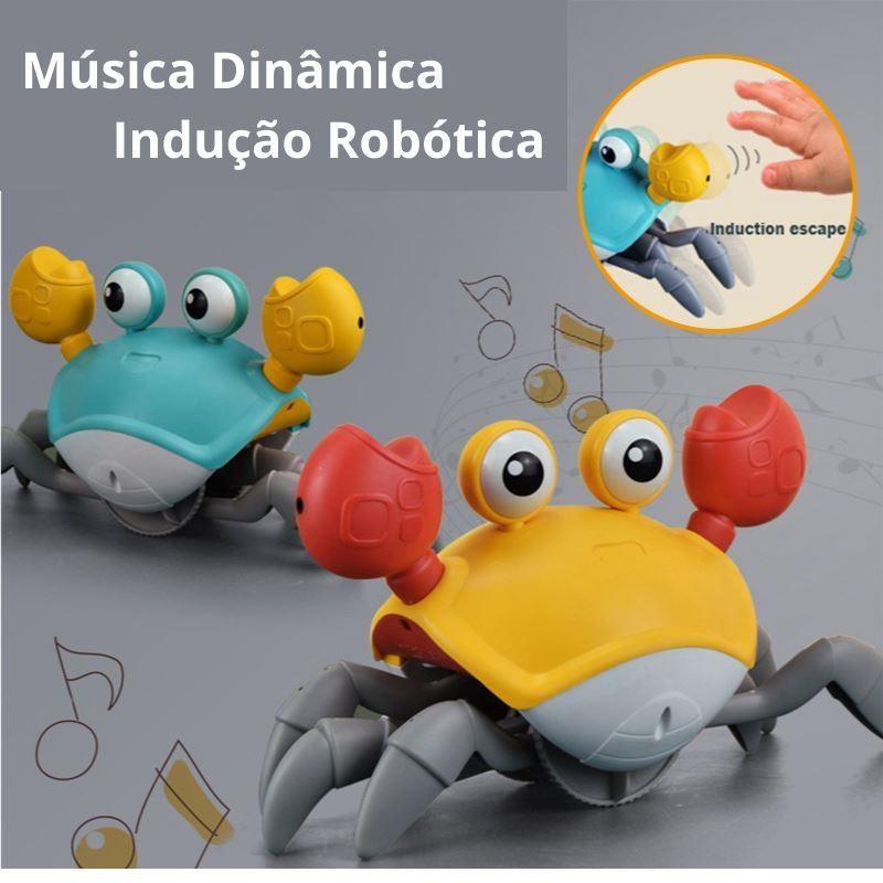 Caranguejo Inteligente Fujão com Sensor de Obstáculos, Músicas e Luzes