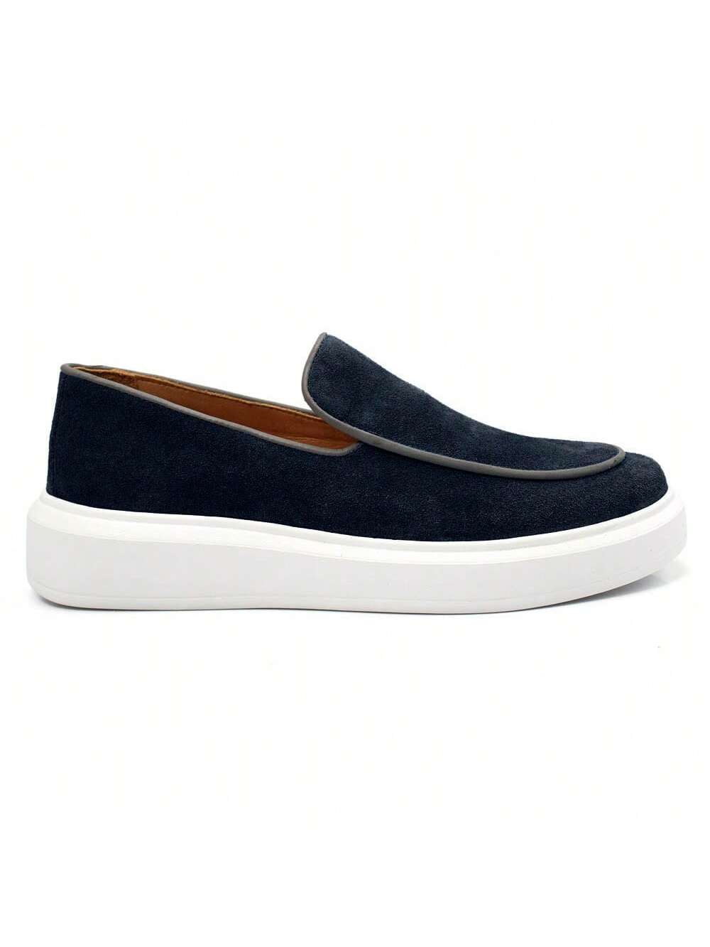 Loafer Masculino em Camurça Forrado Com Palmilha