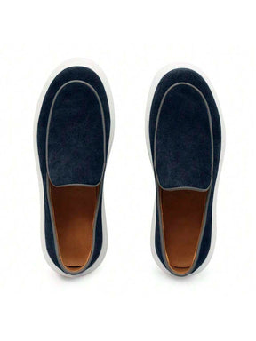 Loafer Masculino em Camurça Forrado Com Palmilha
