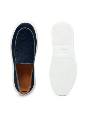 Loafer Masculino em Camurça Forrado Com Palmilha