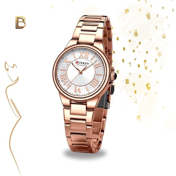 Relógio Feminino de Aço Dourado - Curren KorsMary