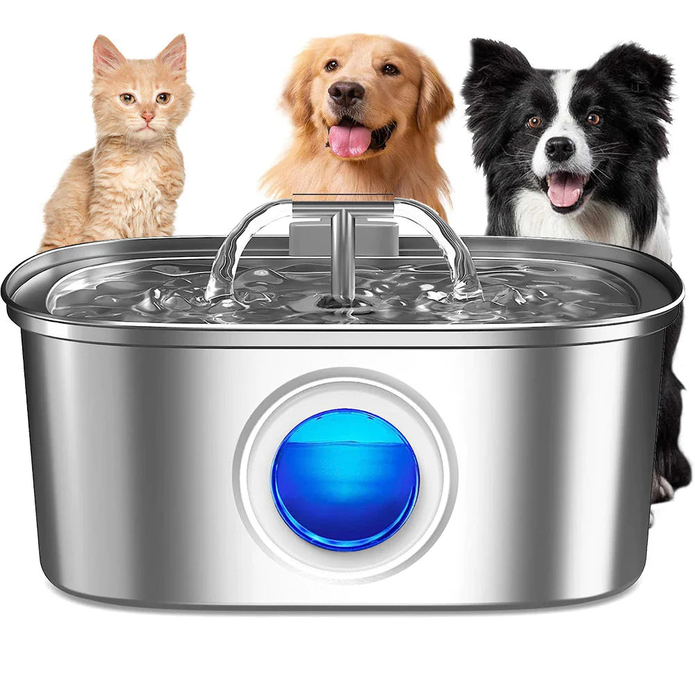 Fonte Automática para Cães e Gatos de Inox | Aquaflow™