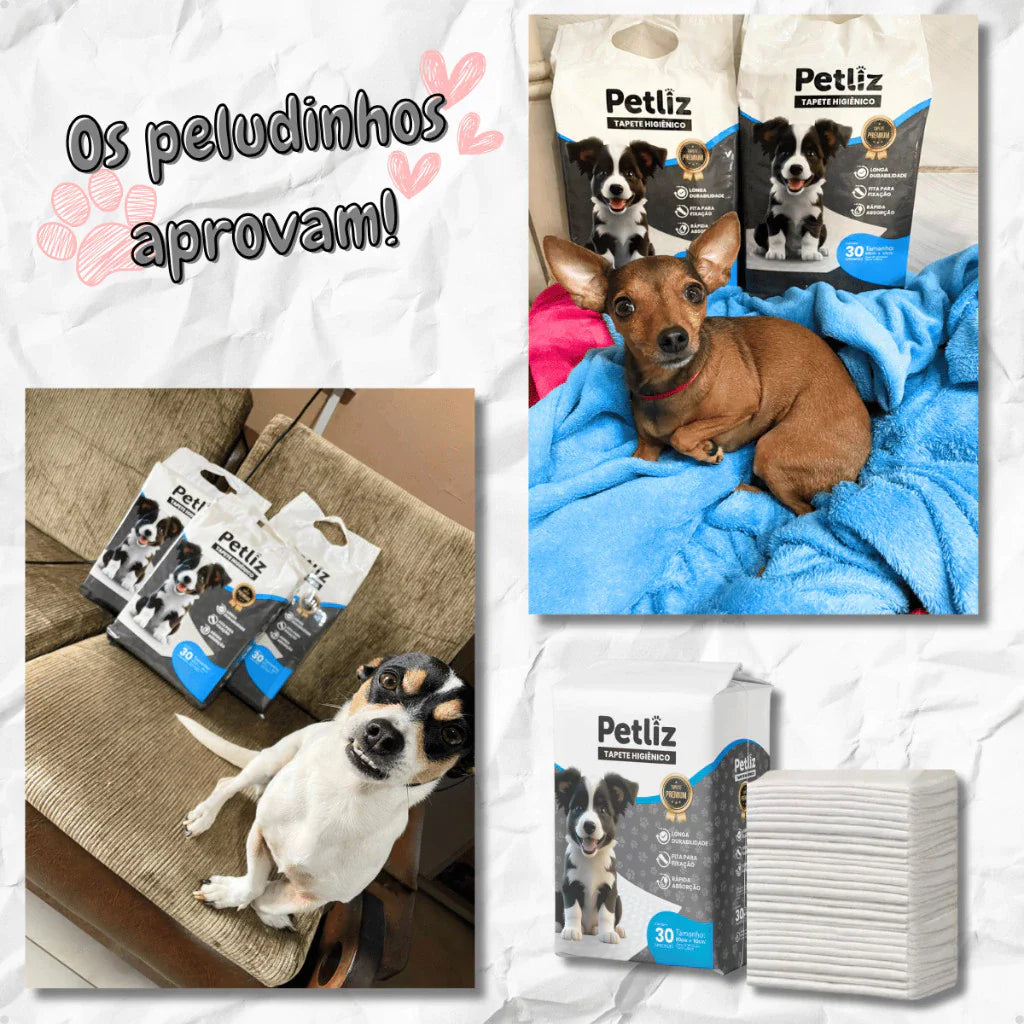 Tapete Higiênico Descartável para Cachorro | Tapete Higiênico Petliz