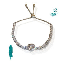 Pulseira em Liga de Cobre Banhada a ouro 18kcom Zircão Life Star