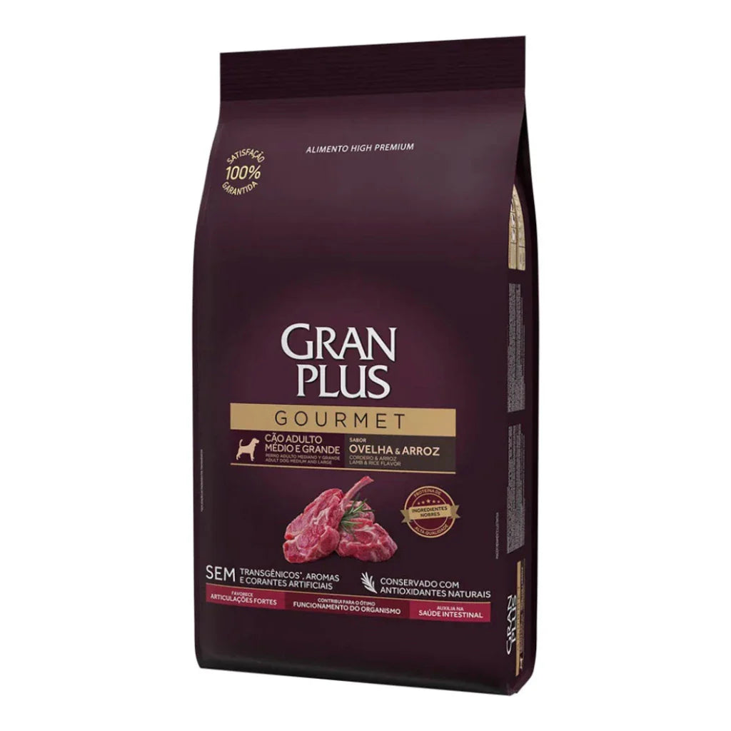 Ração Gran Plus Cães Adultos Médio e Grande Porte Ovelha e Arroz 15kg