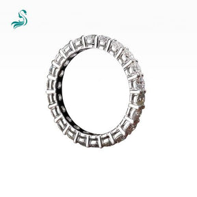 Anel Lolitta Moissanite - Prata 925, Banhado a Ouro Branco 18K