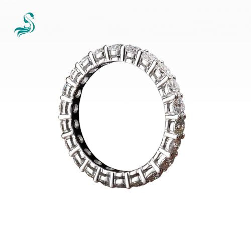 Anel Lolitta Moissanite - Prata 925, Banhado a Ouro Branco 18K