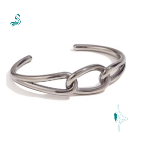 Pulseira Três Camadas Burnetts Joias em Aço Inoxidável