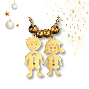 Colar Personalizado de Aço Inoxidável para Toda a Família