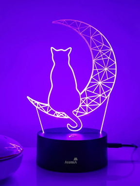Luminária Decoração Gatinho na Lua | CatonMoon™