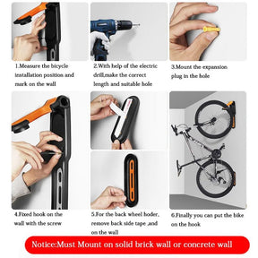 1pc rack de montagem na parede da bicicleta mtb estrada armazenamento fixo pendurado gancho suporte suporte ciclismo fivela estacionamento - Tudo Tem