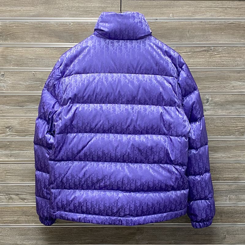 Jaqueta Puffer Dior Oblique Roxo