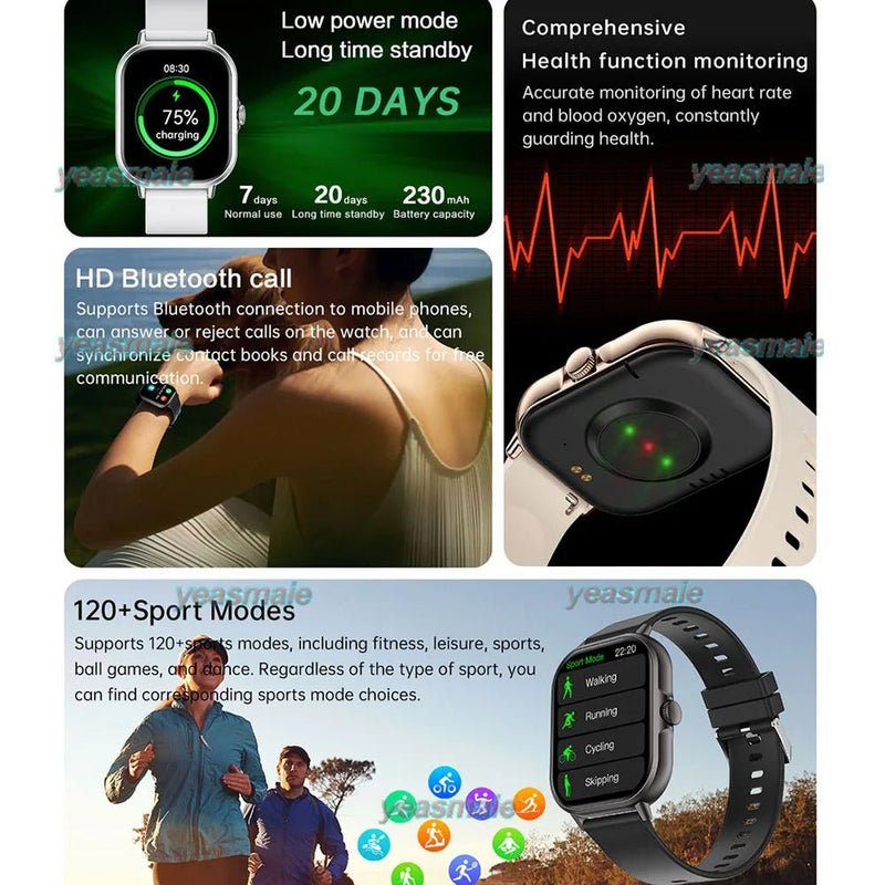 2024 smarthwhatch bluetooth responde chamada - relógio inteligente completo - fitness rastreador smartwatch - Tudo Tem