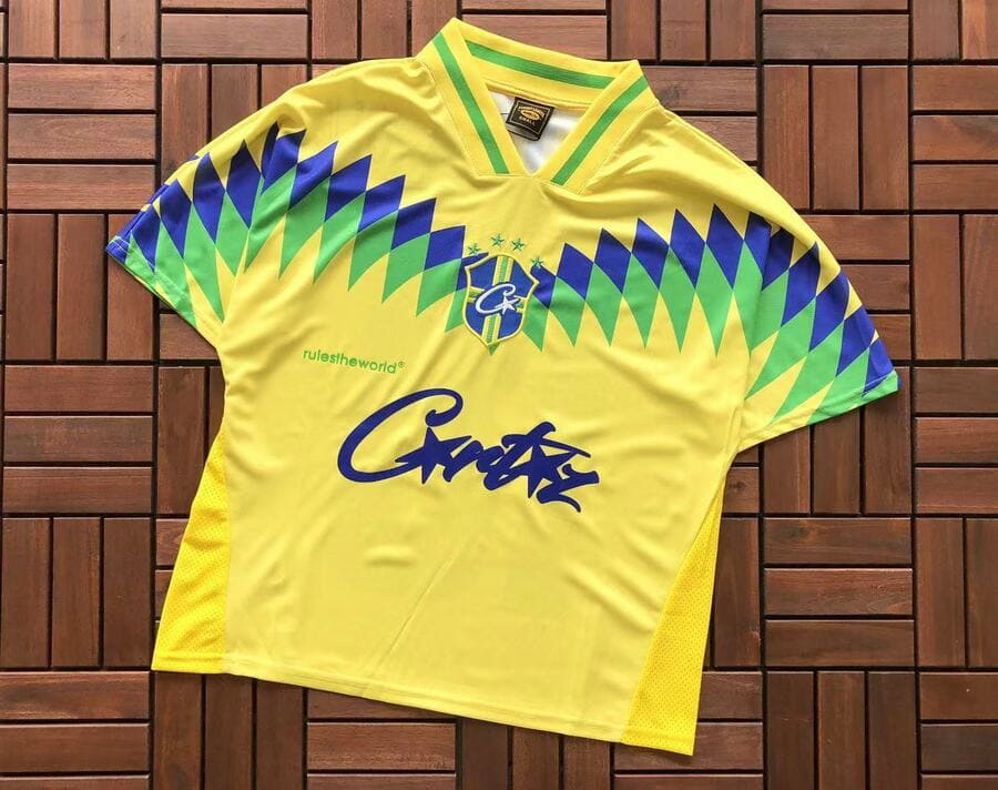 Camiseta Corteiz Futebol Brasil Amarela