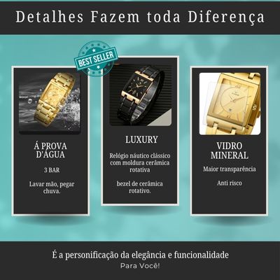 Relógio Casual UNI Diamond  Wwoor  -  Original
