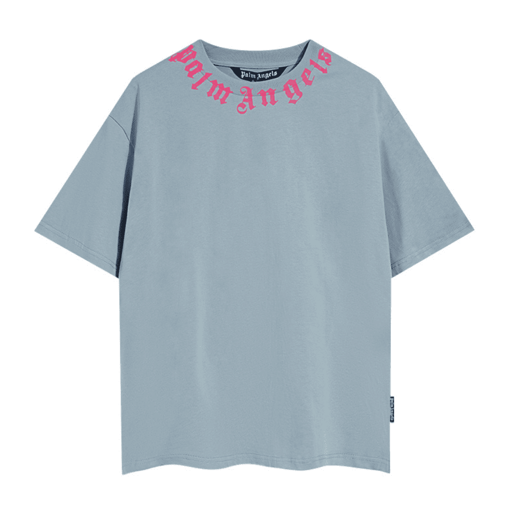 Camiseta Palm Angels Neck Logo blue