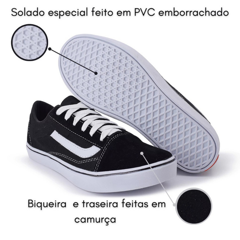 Tênis VANS Skate Old Skool Black White