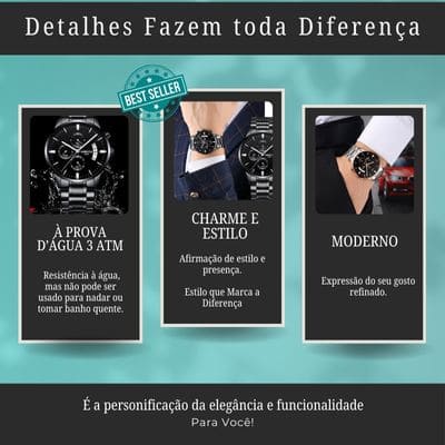 Relógio Casual Masculino Anti Risco SAAT
