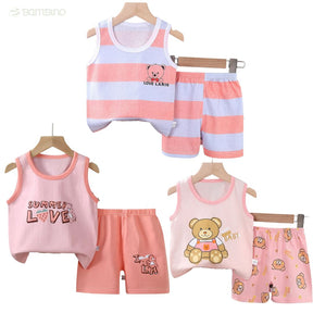 Conjunto Verão Para Menina Recém Nascida Bambino