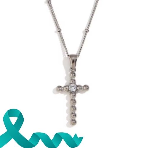 Colar Cruz Banhado a Ouro 18K com Zirconia