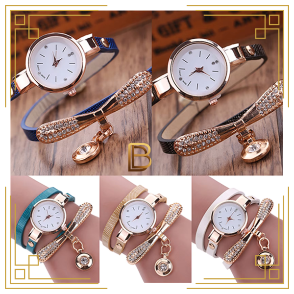Relógio Feminino MultCharm + Pulseira Fashion