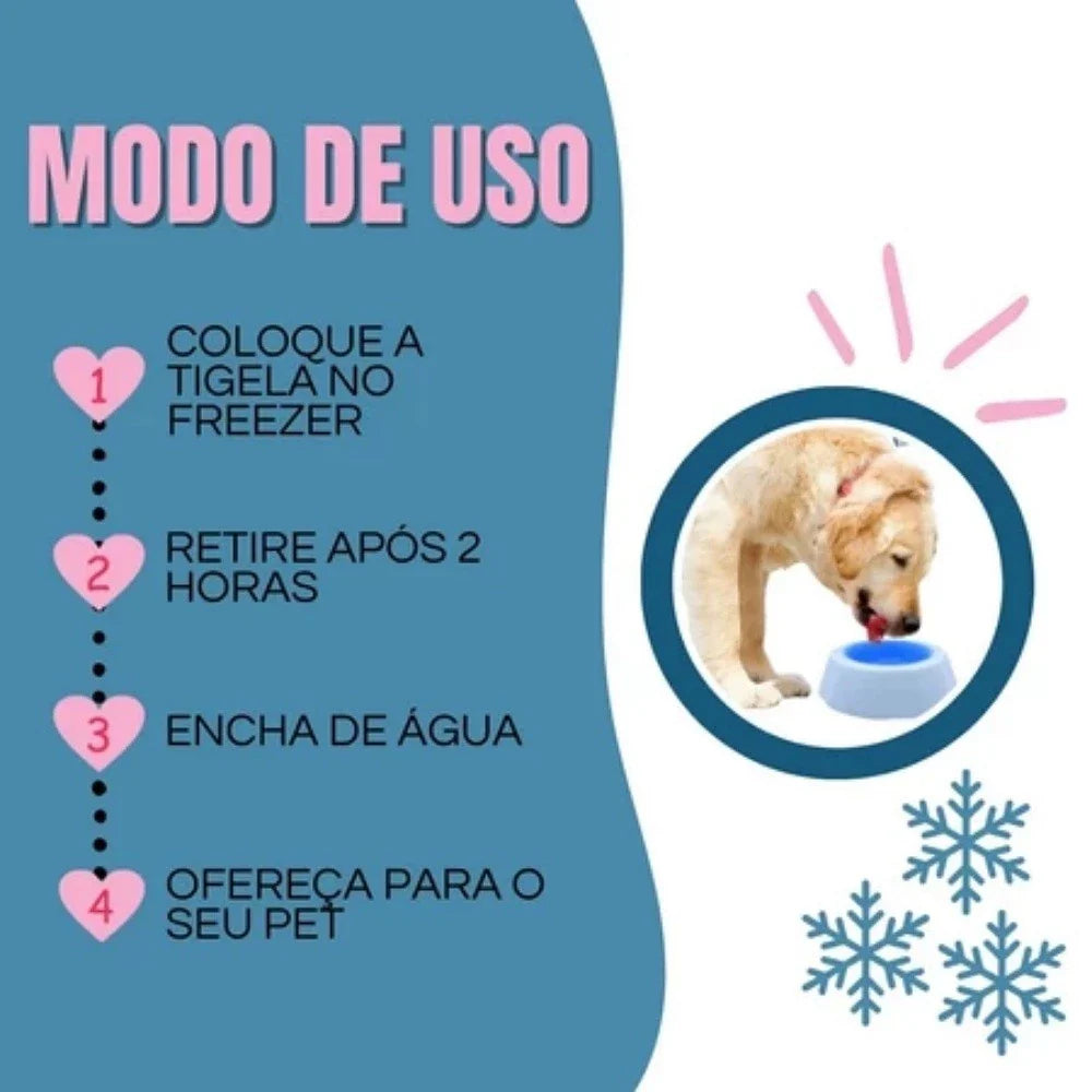 Tigela Bebedouro Gelada para Cão e Gato | Icebowl™