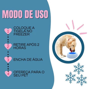 Tigela Bebedouro Gelada para Cão e Gato | Icebowl™