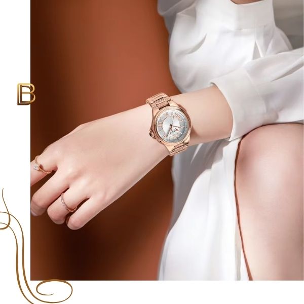 Relógio Feminino de Aço Dourado - Curren KorsMary