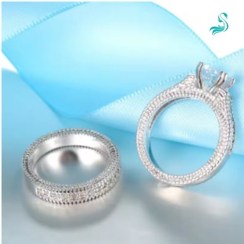 Anel Gina de prata esterlina 925 com Zircônia feminino
