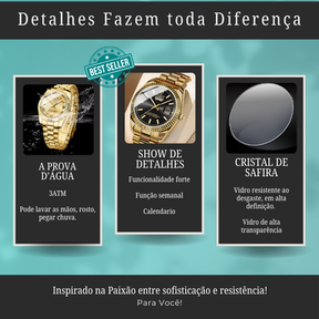 Relógio Masculino Aço Inoxidável Royal