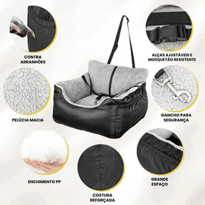Assento Cadeirinha para Cachorro e Gato  para viagem | SafePet™